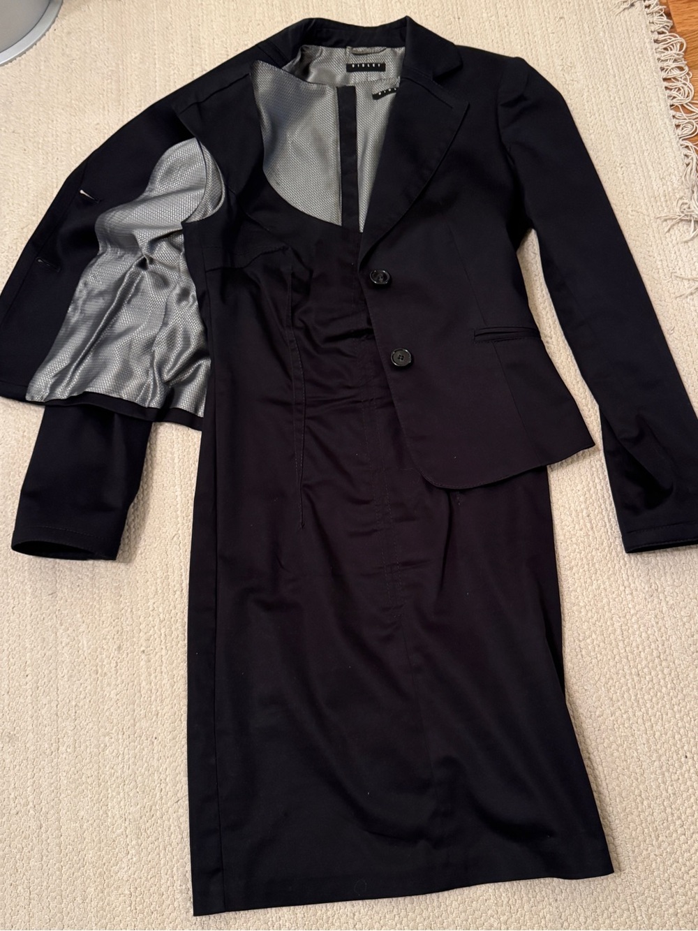 Sisley Black and Silver Lined Jacket and dress